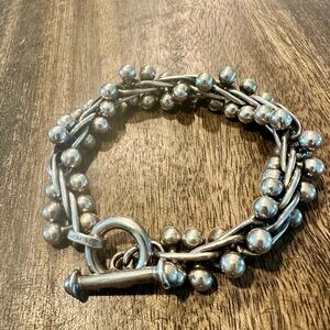 Silpada Sterling silver DNA  Toggle clasp bracelet